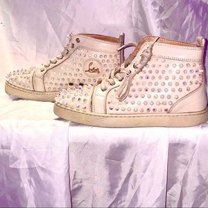 Iridescent Spiked Louboutin sneakers